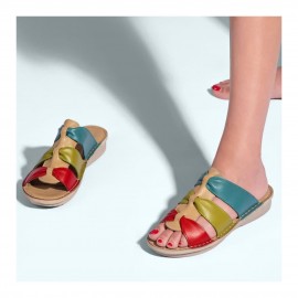 صندل طبی چرم طبیعی زنانه مدل نیلوفر کد 211 کرمی Nilofar