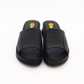 صندل طبی چرم طبیعی زنانه مدل ماندانا مشکی Mandana