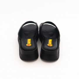 صندل طبی چرم طبیعی زنانه مدل ماندانا مشکی Mandana