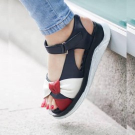 کفش طبی چرم طبیعی زنانه تابستانی مدل یاس مشکی