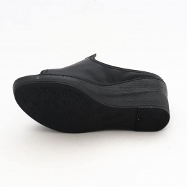 صندل طبی چرم طبیعی زنانه مدل دریا کد 212 مشکی Draya