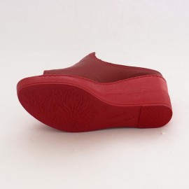 صندل طبی چرم طبیعی زنانه مدل دریا کد 212 قرمز Draya