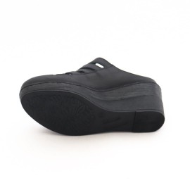 صندل طبی چرم طبیعی زنانه مدل بهاره مشکی Bahareh