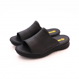 صندل چرم طبیعی مردانه مدل پویا مشکی pouya کد 330