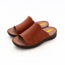 صندل چرم طبیعی مردانه مدل پویا عسلی pouya کد 330