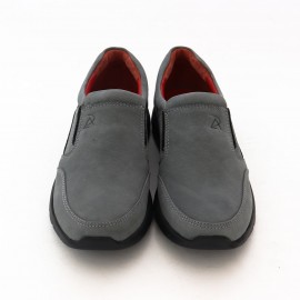 کفش چرم طبیعی مردانه راحتی مدل آبتین طوسی abtin 