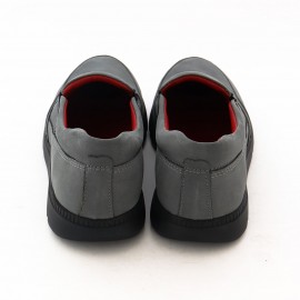 کفش چرم طبیعی مردانه راحتی مدل آبتین طوسی abtin 