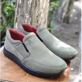 کفش چرم طبیعی مردانه راحتی مدل آبتین سبز abtin 
