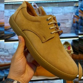 کفش چرم طبیعی مردانه راحتی مدل پرهام عسلی parham 