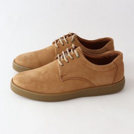 کفش چرم طبیعی مردانه راحتی مدل پرهام عسلی parham 