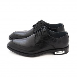 کفش چرم طبیعی مردانه مجلسی مدل رامبد مشکی rambod