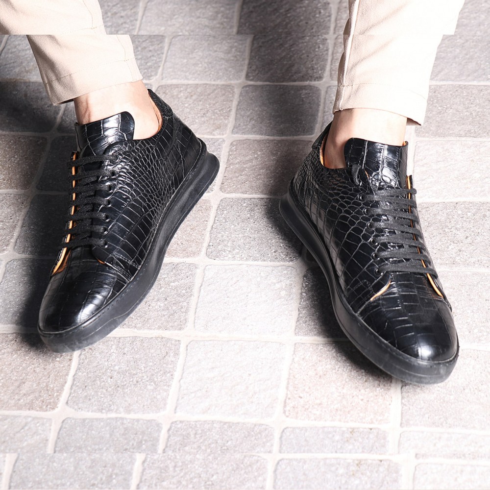 کفش چرم طبیعی مردانه اسپرت مدل فرداد مشکی fardad