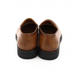کفش چرم طبیعی مردانه مجلسی مدل ایلیا عسلی ilya