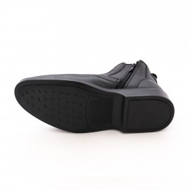 نیم بوت چرم طبیعی مردانه مدل هوم مشکی hom