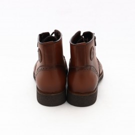 نیم بوت چرم طبیعی مردانه مدل تکین عسلی tekin