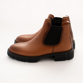 نیم بوت چرم طبیعی مردانه مدل ایاز عسلی ayaz