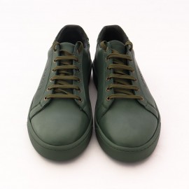 کفش چرم طبیعی مردانه اسپرت مدل ساتیار سبز satyar