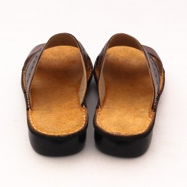 صندل چرم طبیعی مردانه مدل دانیار قهوه‌ای daniyar