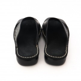 صندل چرم طبیعی مردانه مدل سینا مشکی sina