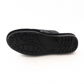 صندل چرم طبیعی مردانه مدل سینا مشکی sina