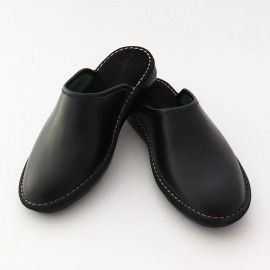 صندل چرم طبیعی مردانه مدل کیاشا مشکی kiasha