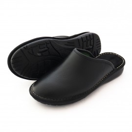 صندل چرم طبیعی مردانه مدل کیاشا مشکی kiasha