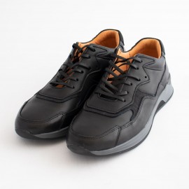 کفش چرم طبیعی مردانه اسپرت مدل الوین مشکی elvin