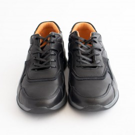 کفش چرم طبیعی مردانه اسپرت مدل الوین مشکی elvin