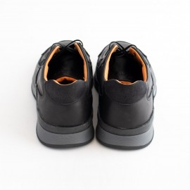 کفش چرم طبیعی مردانه اسپرت مدل الوین مشکی elvin