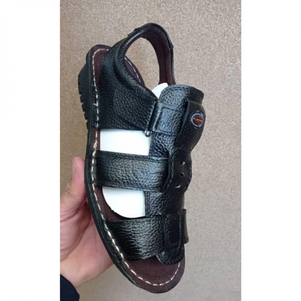 کفش چرم طبیعی مردانه تابستانی مدل کارن مشکی