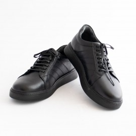 کفش چرم طبیعی مردانه راحتی مدل ونس مشکی vens