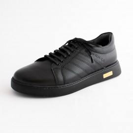 کفش چرم طبیعی مردانه راحتی مدل ونس مشکی vens