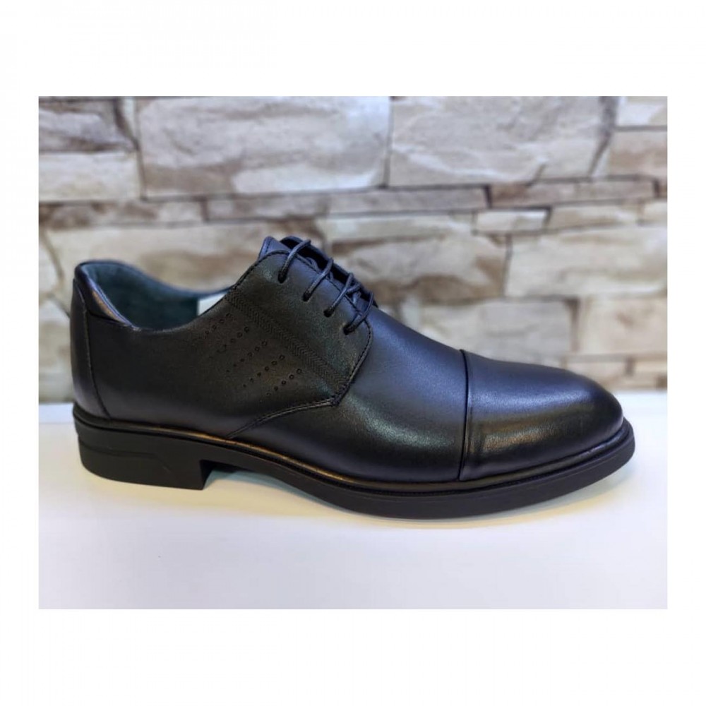 کفش چرم طبیعی مردانه مجلسی مدل رادوین مشکی radvin