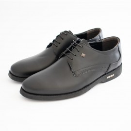 کفش چرم طبیعی مردانه راحتی سایز بزرگ مدل کیارش مشکی kiarash