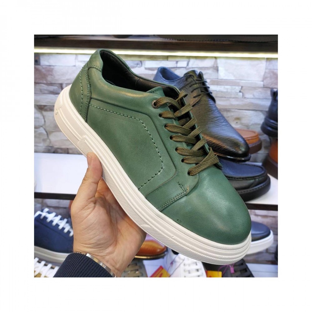 کفش چرم طبیعی اسپورت مدل اونیکس ونس سبز onyx
