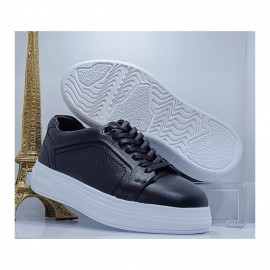 کفش چرم طبیعی اسپورت مدل اونیکس ونس مشکی زیره سفید onyx