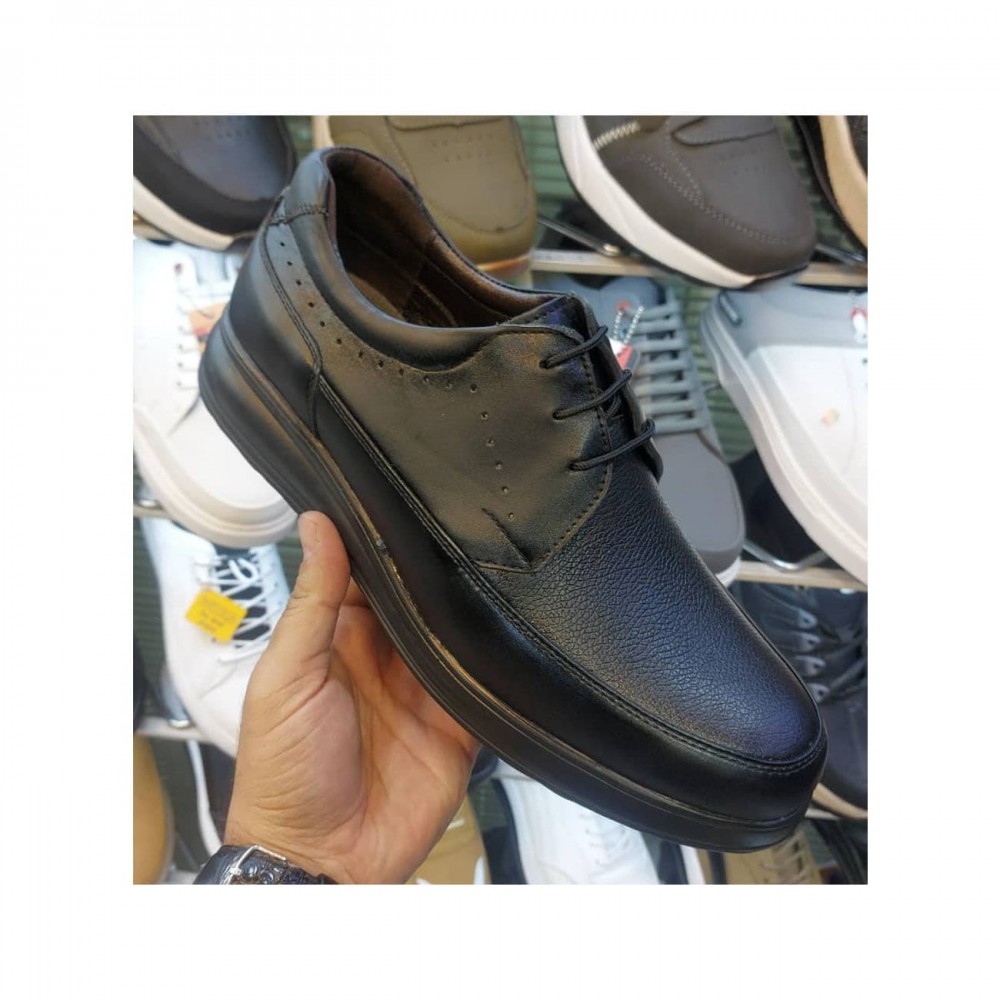 کفش چرم طبیعی مردانه راحتی مدل اناتومیک مشکی anatomic