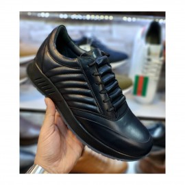 کفش چرم طبیعی مردانه اسپرت مدل البرز مشکی alborz