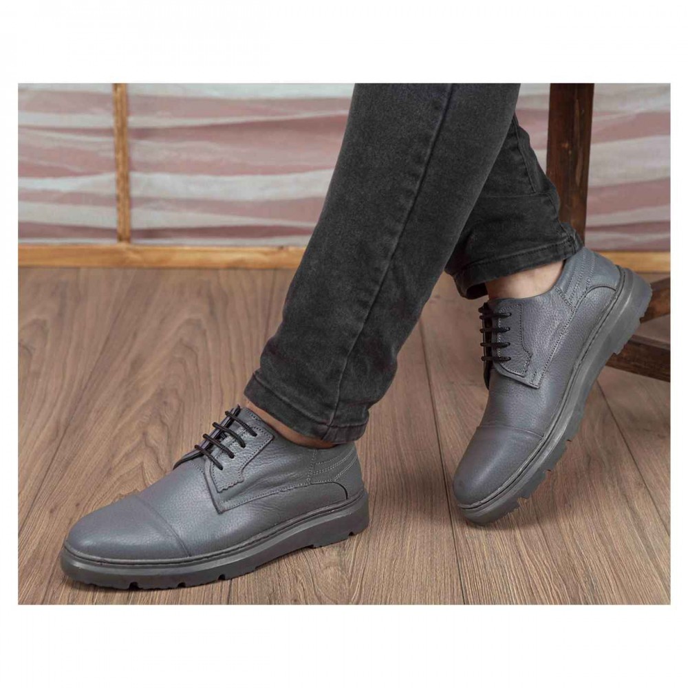 کفش چرم طبیعی مردانه راحتی مدل توماس طوسی thomas کد 537