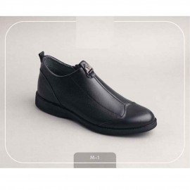 نیم بوت چرم طبیعی مردانه مدل ام وان مشکی M1