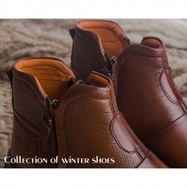 نیم بوت چرم طبیعی مردانه مدل پالاموت عسلی palamut