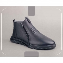 نیم بوت چرم طبیعی مردانه مدل اسکای مشکی sky