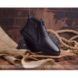 نیم بوت چرم طبیعی مردانه مدل اسکای مشکی sky