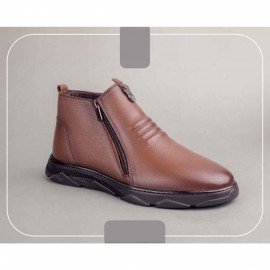 نیم بوت چرم طبیعی مردانه مدل اسکای عسلی sky