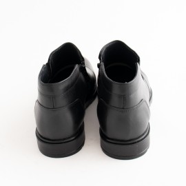 نیم بوت چرم طبیعی مردانه مدل کوشا مشکی koosha