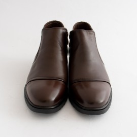 نیم بوت چرم طبیعی مردانه مدل کوشا قهوه‌ای koosha