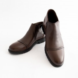 نیم بوت چرم طبیعی مردانه مدل کوشا قهوه‌ای koosha