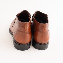 نیم بوت چرم طبیعی مردانه مدل کوشا عسلی koosha