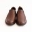 کفش چرم طبیعی مردانه راحتی مدل الوند قهوه‌ای بی‌بند alvand