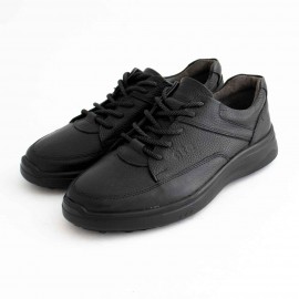 کفش چرم طبیعی مردانه اسپرت مدل اهورا مشکی ahoora